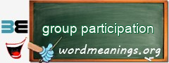 WordMeaning blackboard for group participation